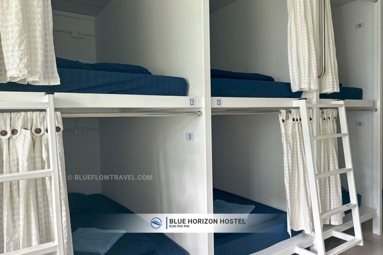 Pod-style bed in the 8-Bed Pod Dorm at Blue Horizon Hostel Koh Phi Phi
