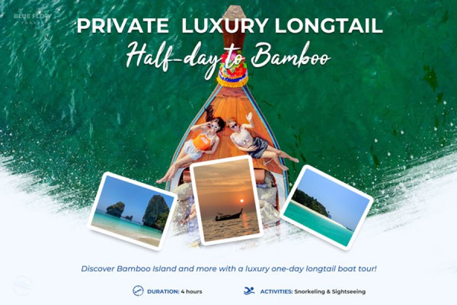 [Private] Luxury Longtail – Half-Day Tour to Bamboo Island (Inlcudes Nui Bay)