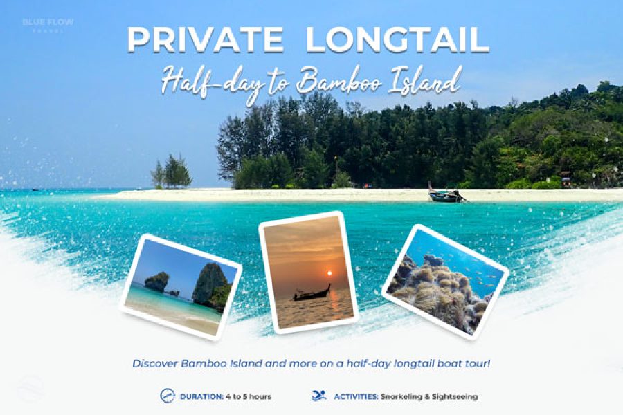 [Private] Longtail Boat – Half-Day Tour to Bamboo Island and Nui Bay (Koh Phi Phi Don)