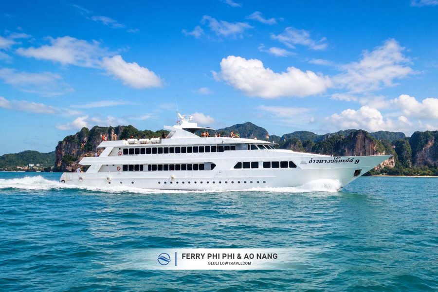 Ferry sailing between Koh Phi Phi and Ao Nang on the Andaman Sea