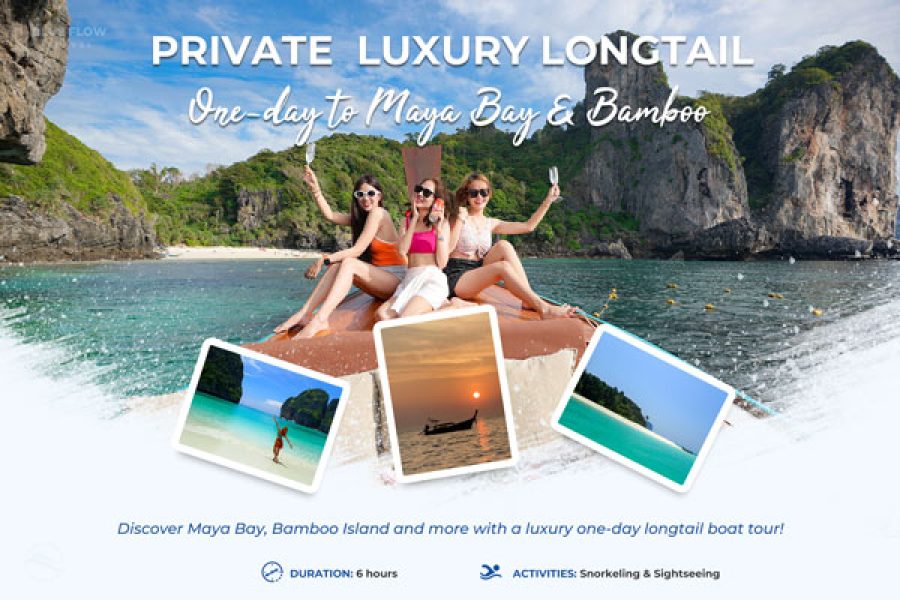 [Private] Luxury Longtail – One-Day Tour to Maya Bay & Bamboo (Koh Phi Phi)