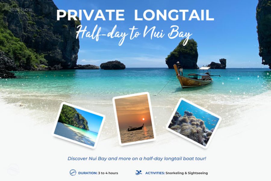 [Private] Longtail Boat – Half-Day Tour to Nui Bay (West of Koh Phi Phi Don)